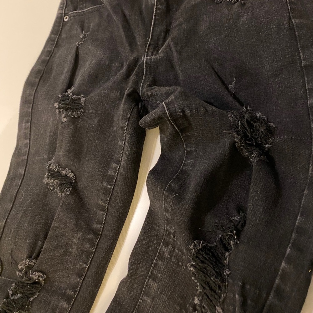 Aeropostale skinny high rise ripped jeans